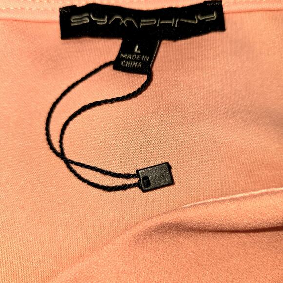 Symphny Large Pink Women's Sleeveless Dress Short Formal Miss Size 12 14 L - Picture 3 of 6